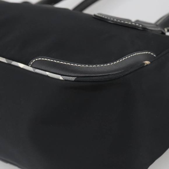 BURBERRY Blue Label Tote Bag Nylon Black Silver Auth 103026 - Picture 10 of 16